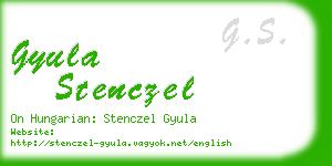 gyula stenczel business card